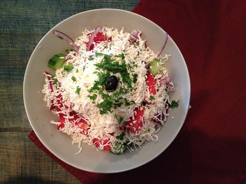 Bulgarian Shopska Salad